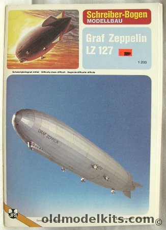 Schreiber-Bogen 1/200 Graf Zeppelin in 1/200 Scale - 46 Inches Long, JFS-71893 plastic model kit